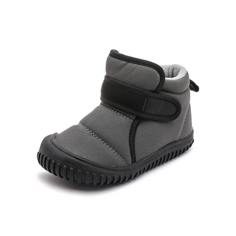 High Quality Kids Snow Boots Outdoor Anti-slip Waterproof Soft Plush Winter Short Boots Boys Warm Plush Boots