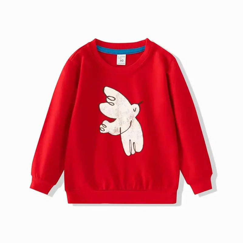 autumn full sleeve kids crewneck printed sweatshirts pull over children's hoodies boys clothing girls tops