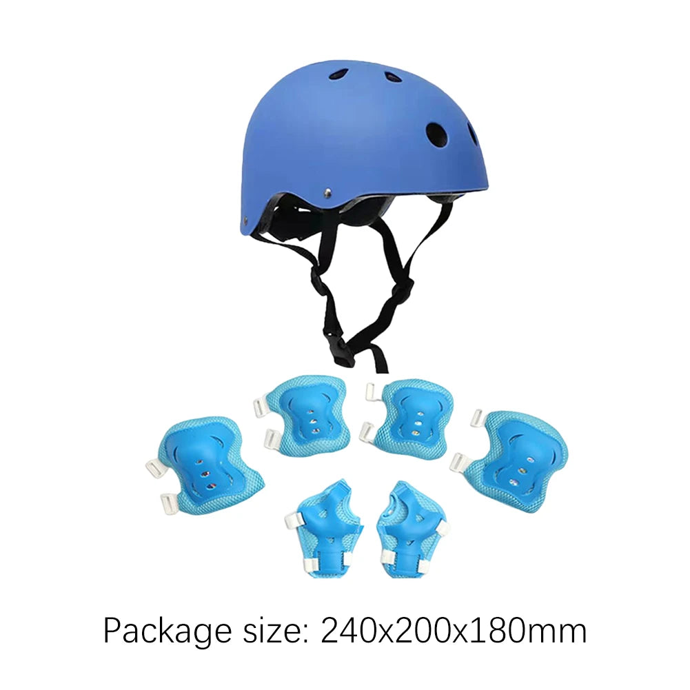 Kids Bike Helmet Knee Elbow Wrist Pads Helmet with Protective Gear Set for Bicycle Cycling Skateboard Scooter Skating Sports