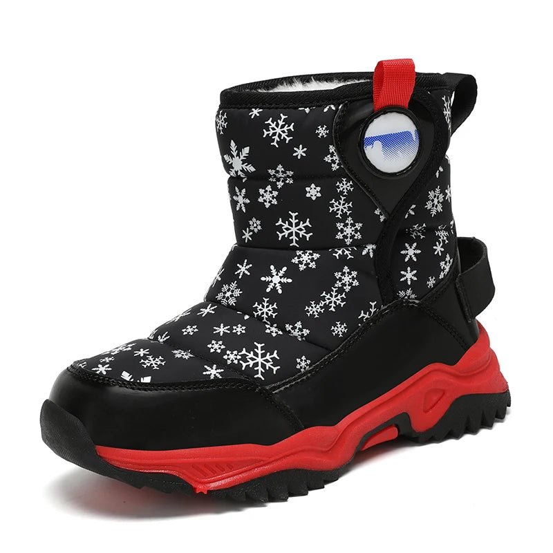 Hot Sell Girls Boots Children Snow Boots For Boys Fashion Sneakers Winter Kids Warm Snow Boots Sport Fashion Leather Shoes