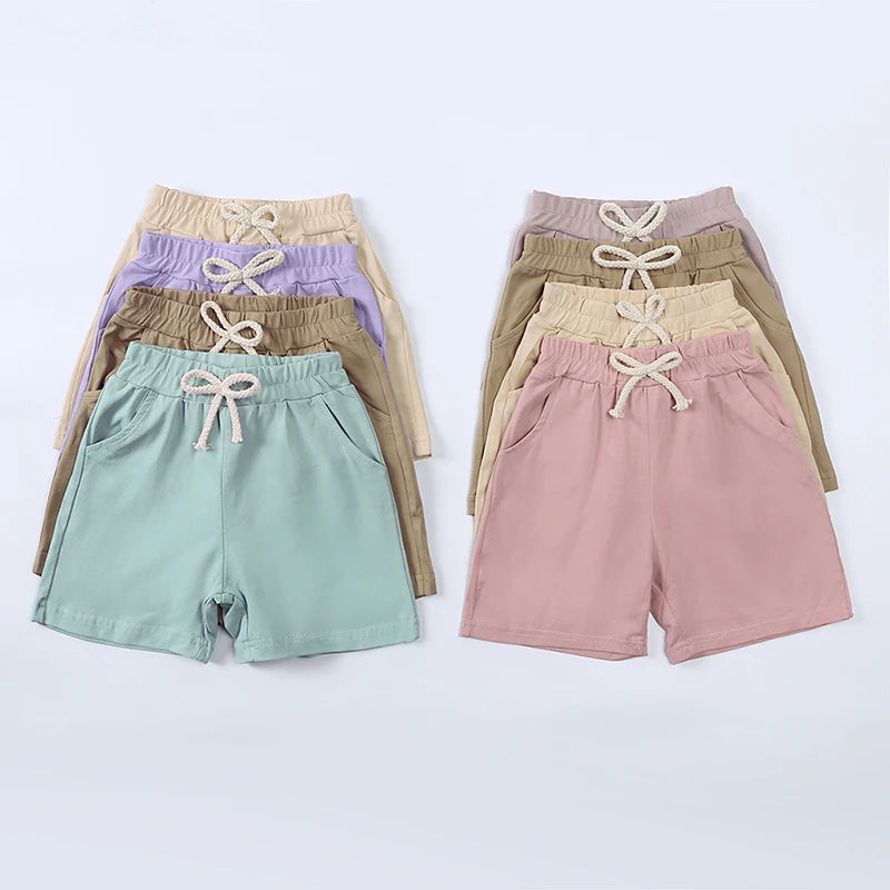 Infant Boys Girls Cotton Casual O-neck Short Sleeve T-Shirt + Shorts Children Outfits