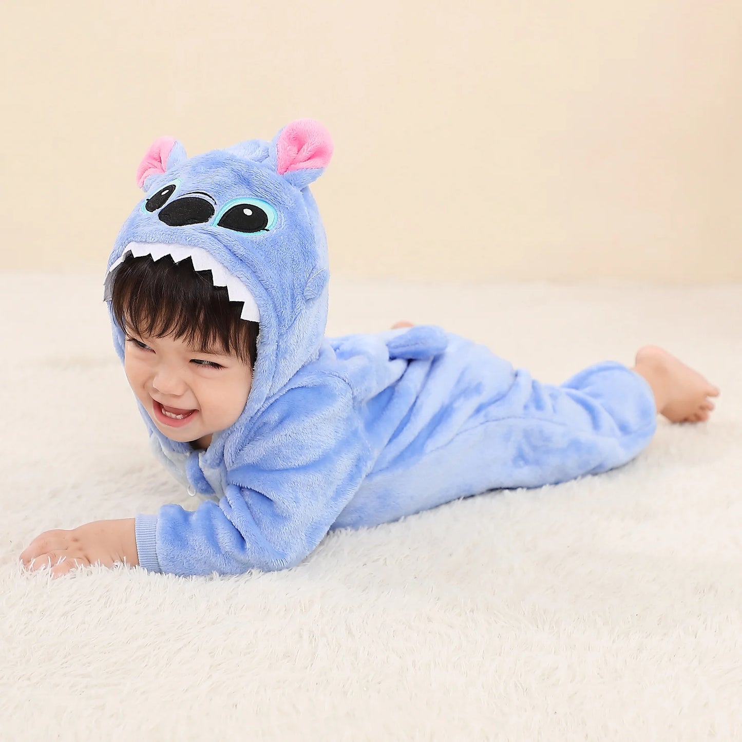 Stitch Cartoon Romper Infant Kids Animal Jumpsuit Toddler Clothes Bodysuits Girls Boys Cosplay Pajamas Costumes