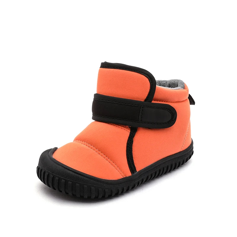 High Quality Kids Snow Boots Outdoor Anti-slip Waterproof Soft Plush Winter Short Boots Boys Warm Plush Boots