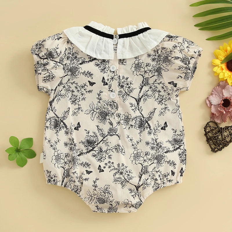 Adorable Baby Girls Cute Floral Print Stylish Infant Clothes for Your Little One