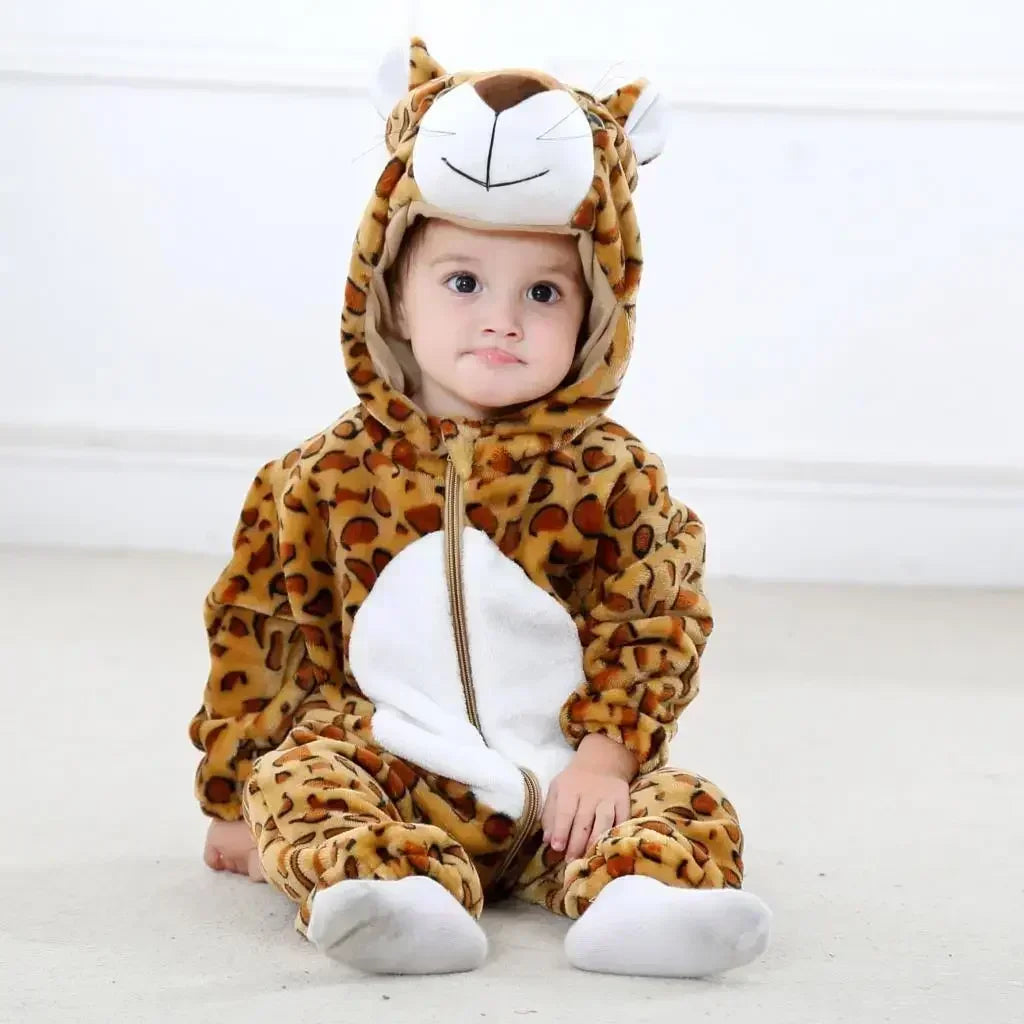 Baby Rompers Winter Lion Costume For Girls Boys Toddler Animal Jumpsuit Infant Clothes Pajamas Kids Overalls