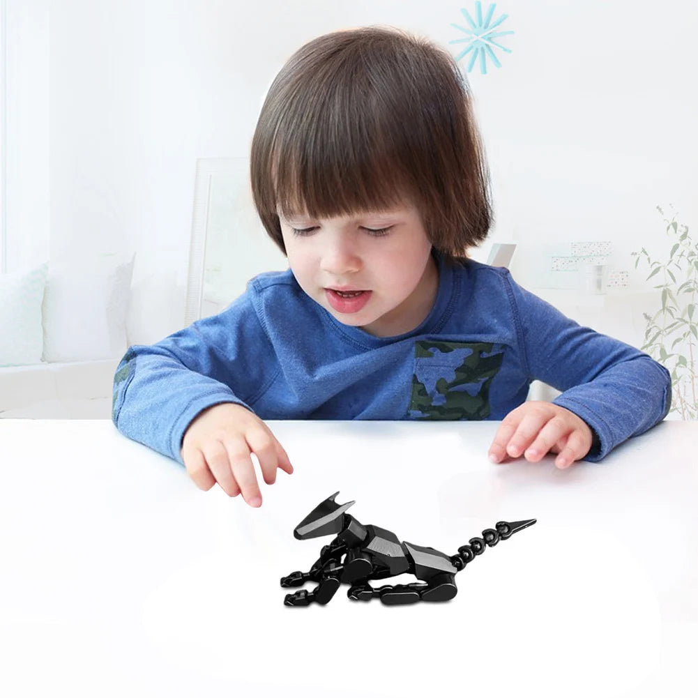 13 Robot Dog Action Figure Multi-Joint Movable Robot Dog Stress Relief Dog Figures Toys Desktop Decorations