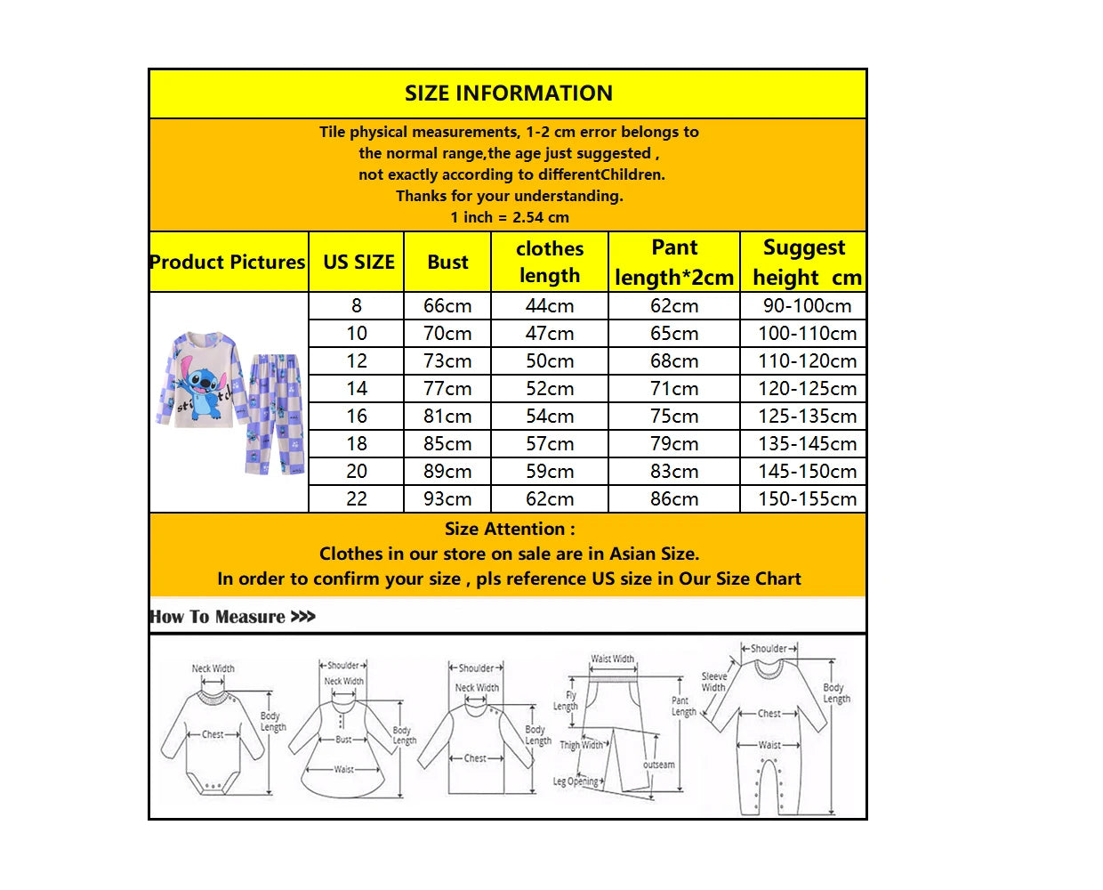 Sleepwear Kids Pajamas Set