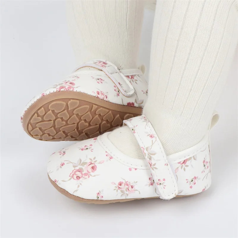 Infant Girls Sparkly Sequin Mary Jane Shoes Glittery Soft PU Leather Non-slip Sole First Walker Shoes for Toddlers