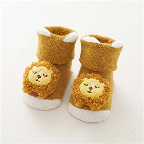 0-3Years Newborn Baby Girl Boy Socks Cute Cartoon Animal Socks Non-slip Toddler Floor Socks Winter Thicken Warm Socks for Infant