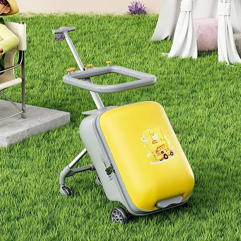 Children's Luggage Case Ride and Walk Suitcase for Baby Boys Girls Stroller Carry-On Wheel Luggage Travel Bag Boarding Suitcase
