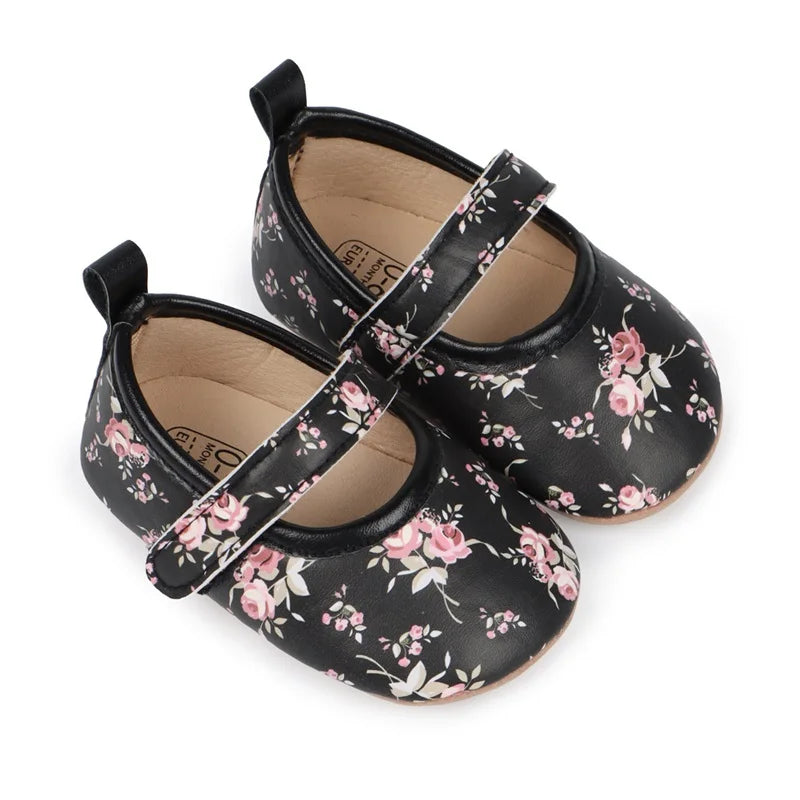 Infant Girls Sparkly Sequin Mary Jane Shoes Glittery Soft PU Leather Non-slip Sole First Walker Shoes for Toddlers