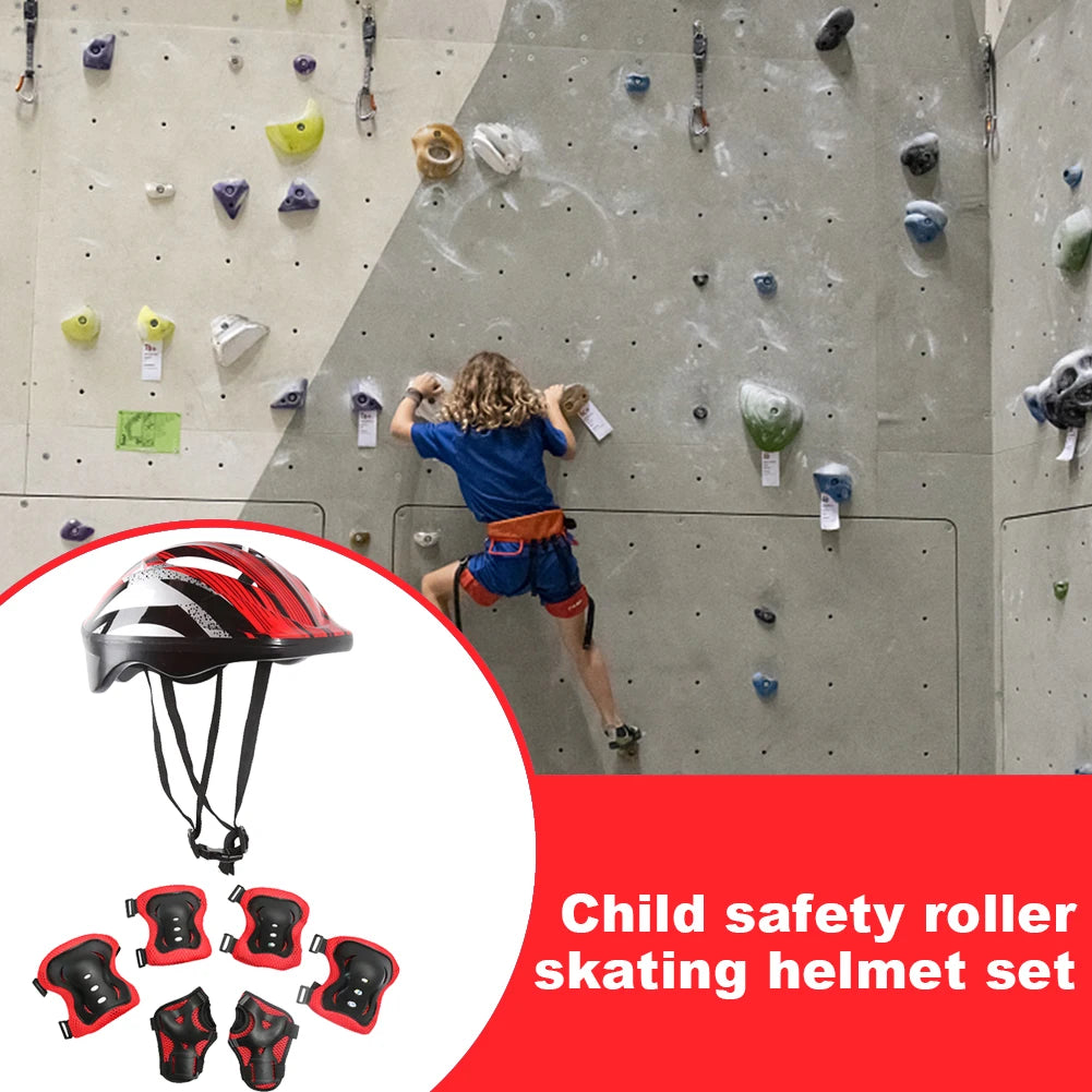 Kids Bike Helmet Knee Elbow Wrist Pads Helmet with Protective Gear Set for Bicycle Cycling Skateboard Scooter Skating Sports