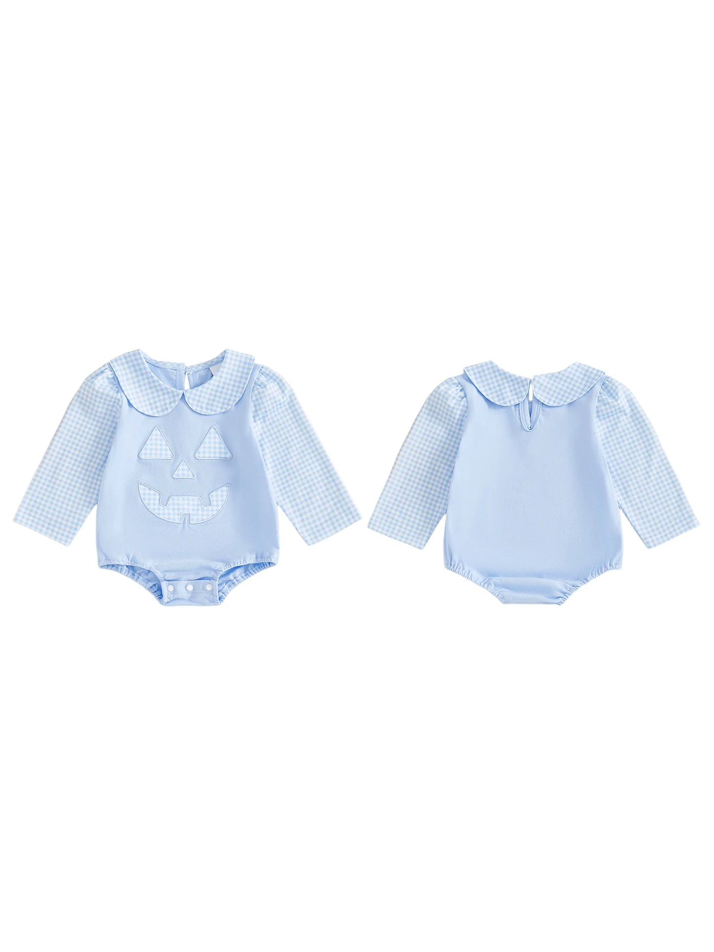 Adorable Toddler Halloween with Pumpkin Print and Ruffle Sleeves Soft Cotton Baby Romper for Fall Costume