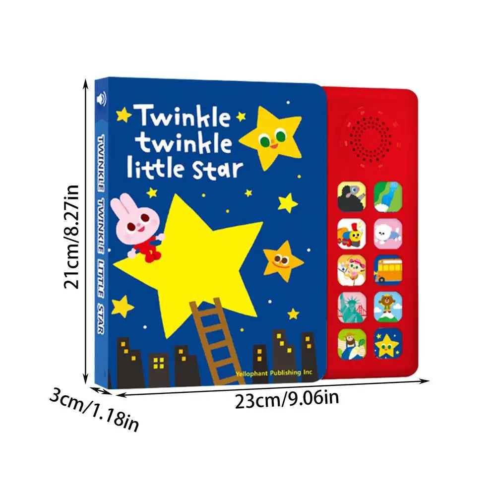 Nursery Rhyme Book Musical Learning Book 10 Nursery Rhymes English Enlightenment Teaching Aids for Boys and Girls