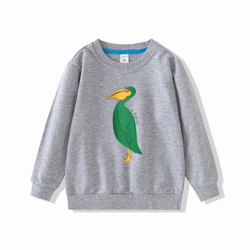 autumn full sleeve kids crewneck printed sweatshirts pull over children's hoodies boys clothing girls tops