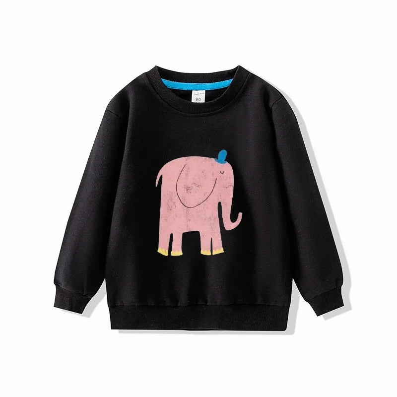 autumn full sleeve kids crewneck printed sweatshirts pull over children's hoodies boys clothing girls tops