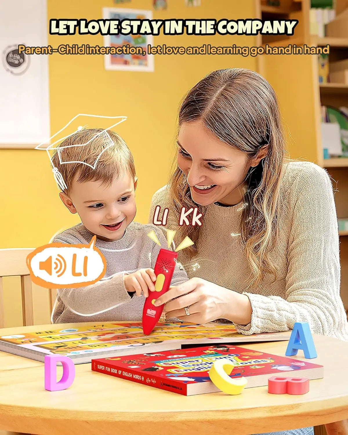 Talking Pen Books Sets, Interactive Audio Sound Books Kids Learning Electronic Toys for Boys Girls, Autism Sensory Games