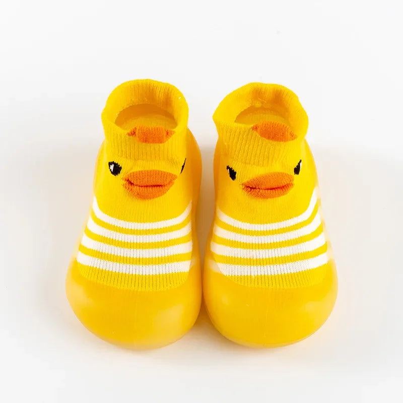 Little Yellow Duck Infant Walking Shoes Spring and Autumn Soft Sole Baby Shoes Non slip Preschool Floor Indoor Socks and Shoes