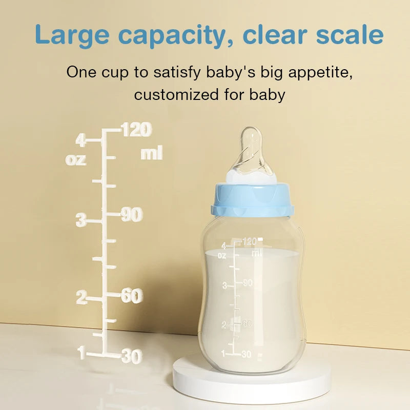 2025 New 150/240ML Baby PP Bottle Wide Mouth Newborn Baby Bottle with Handle Baby Milk Bottle Newborn Pattern Baby Cup BPA Free