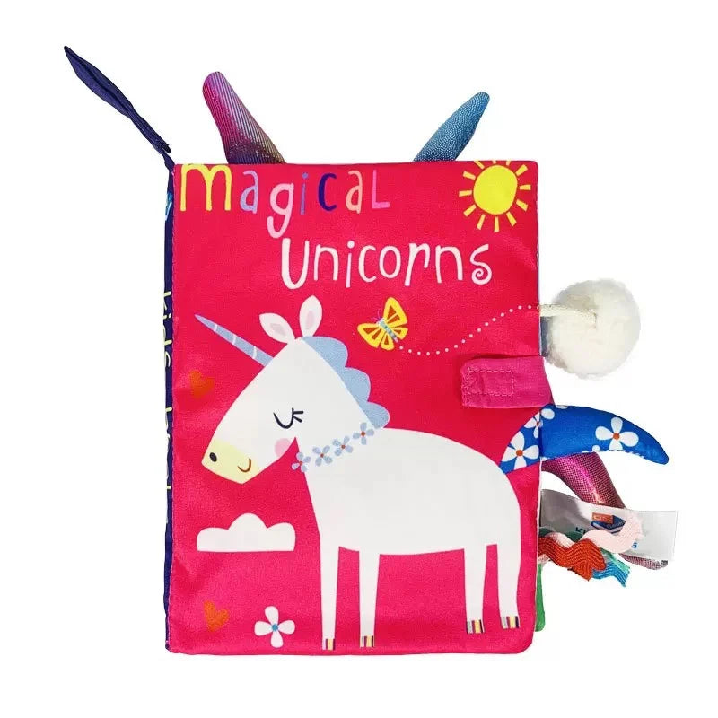 Hot Sale 0-36Month Baby Early Learning Educate Toy Tail Cloth Book Parent-child Interactive Sound Paper Puzzle Cloth Book Rattle