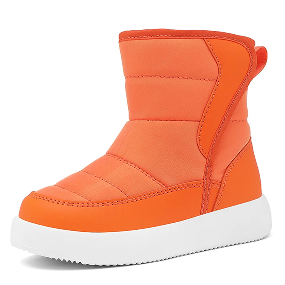 Boys Girls Snow Boots Warm Fur Lined Winter Shoes Anti-Slip Winter Boots Winter Snow Boots for Outdoor