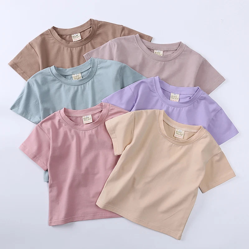 Infant Boys Girls Cotton Casual O-neck Short Sleeve T-Shirt + Shorts Children Outfits