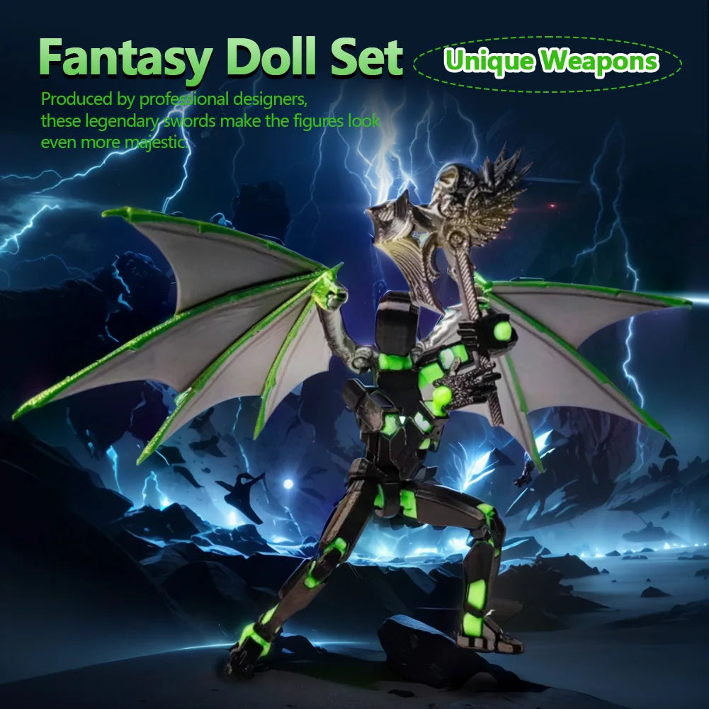 13 3D Printed Action Figure with Multiple Accessories Action Figures Toys Action Figure Dummy Desk Decoration Gifts for Him