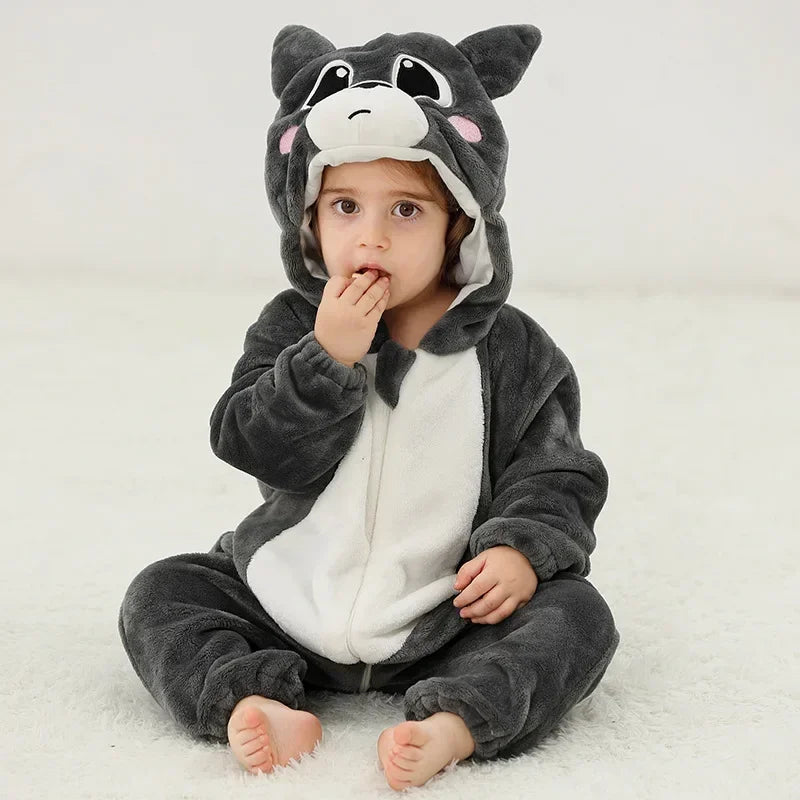 Baby Rompers Winter Lion Costume For Girls Boys Toddler Animal Jumpsuit Infant Clothes Pajamas Kids Overalls