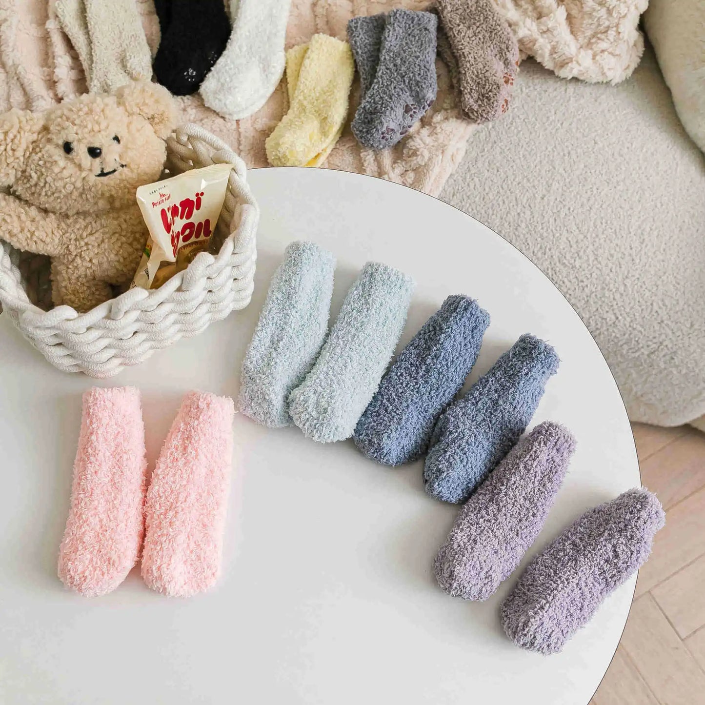 Winter Thick Newborn Socks Coral Fleece Warm Kids Leg Warmers Girls Boys Toddler Soft Baby Autumn Anti-slip Children Plus Stuff