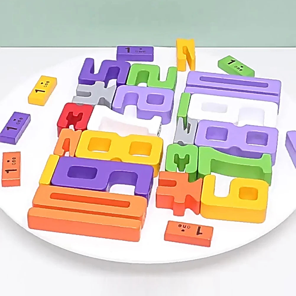 Number Stacking Blocks Preschool Learning Activities Montessori Toys Balance Competition Toy for 3+ Years Old Kids