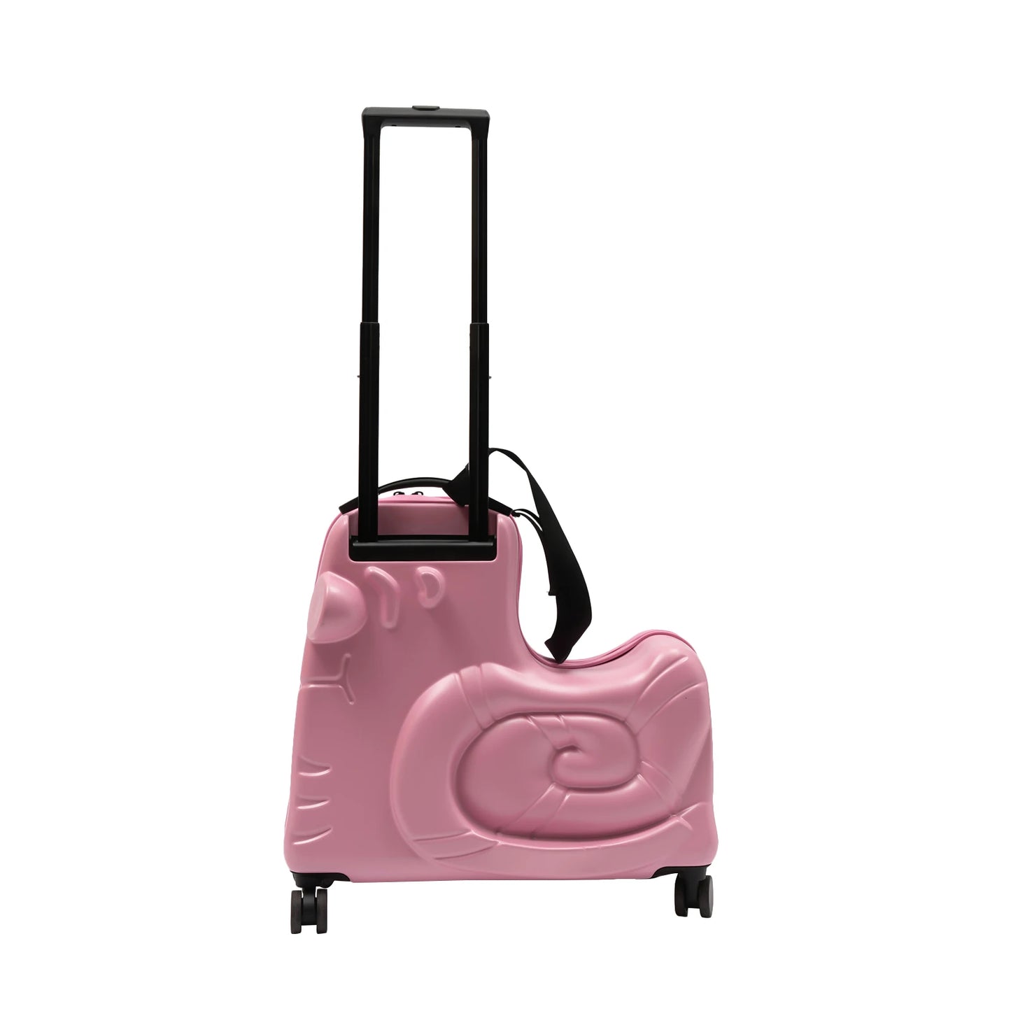 52*26*50 cm Portable Travel Trolley Case Kids Ride-on Luggage with Spinner Wheels Kids Luggage Suitcase with Password Lock Pink