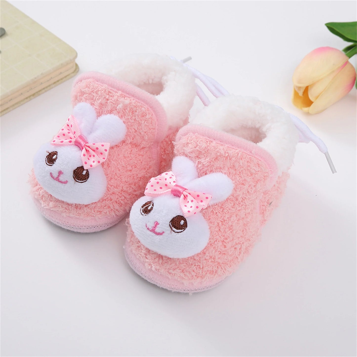 Infant Snow Boots Cozy Soft Sole Anti-Slip Winter Shoes for Babies First Walker Toddler Shoes for Boys and Girls