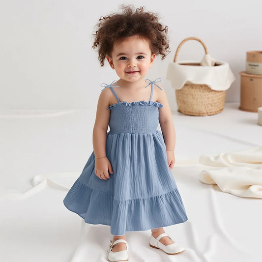 Sweetheart Neckline Floral Print Ruffle Sleeveless Dress Sundress for Girls