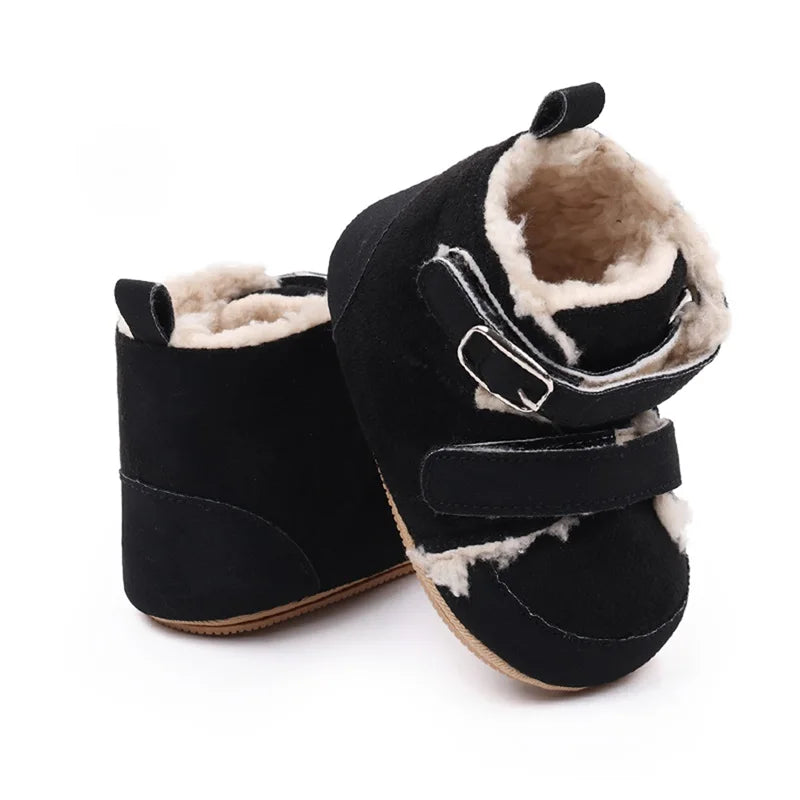 Infant Girls Winter Snow Boots Soft Sole Warm Ankle Booties for Newborn Toddler Baby Walking Shoes Cute Cozy Footwear