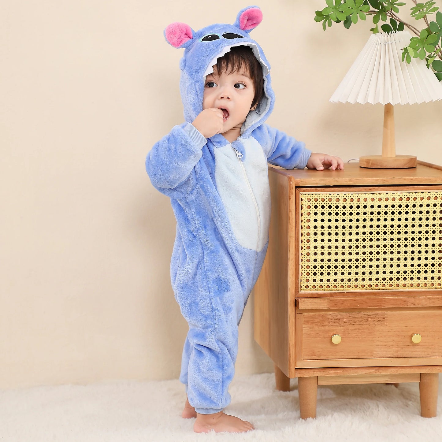 Stitch Cartoon Romper Infant Kids Animal Jumpsuit Toddler Clothes Bodysuits Girls Boys Cosplay Pajamas Costumes
