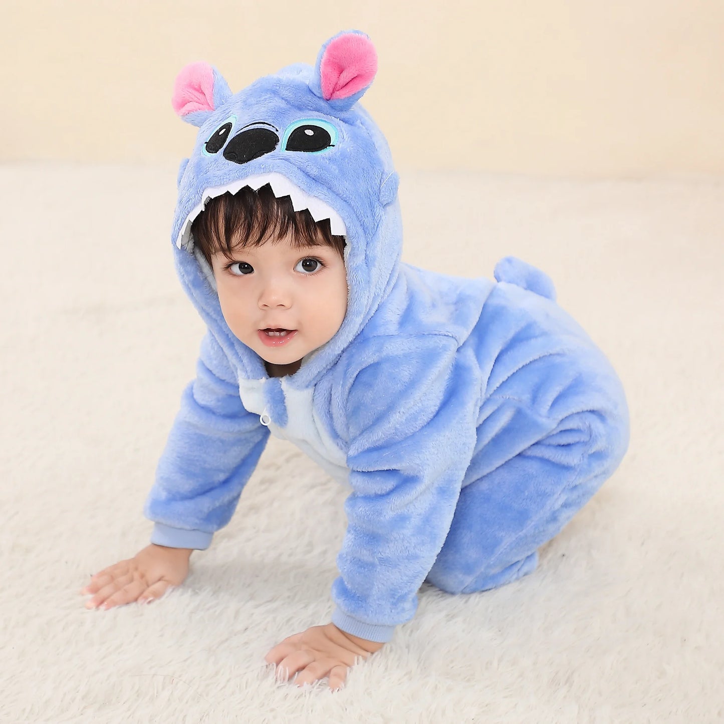 Stitch Cartoon Romper Infant Kids Animal Jumpsuit Toddler Clothes Bodysuits Girls Boys Cosplay Pajamas Costumes