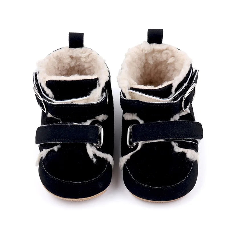 Infant Girls Winter Snow Boots Soft Sole Warm Ankle Booties for Newborn Toddler Baby Walking Shoes Cute Cozy Footwear