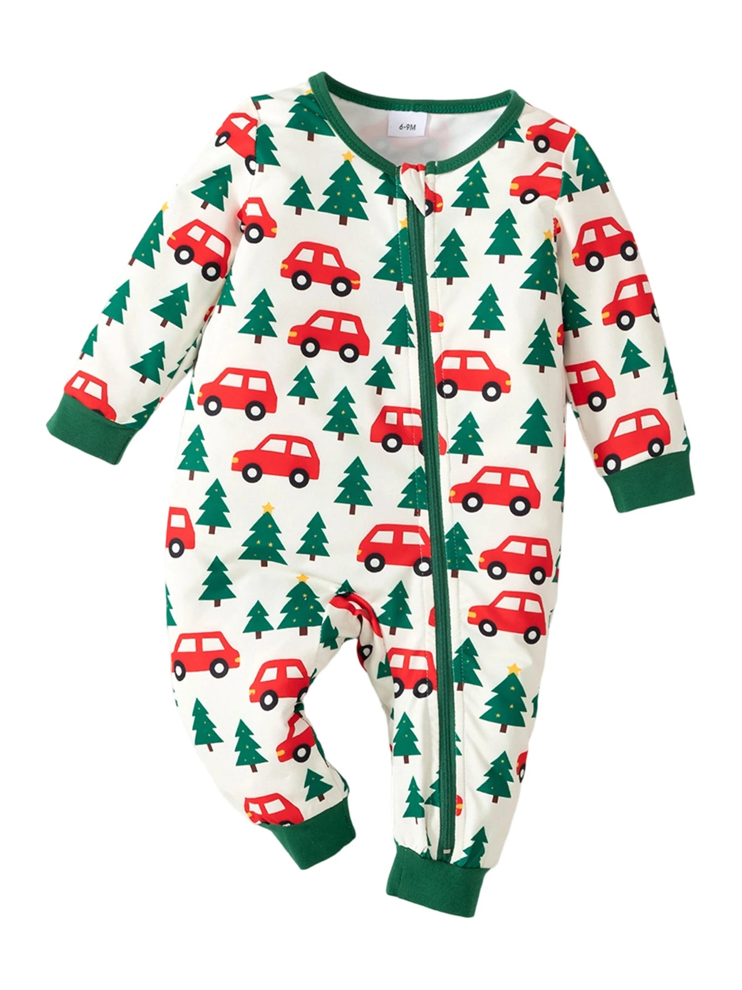 Toddler Boys Winter Romper Long Sleeve Crewneck Reindeer Snowflake Print Hooded Jumpsuit with Front Zipper