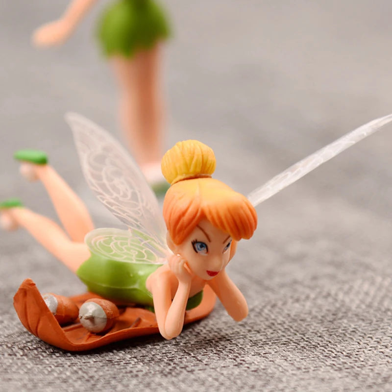 6pcs/set Anime Tinkerbell Fairy Tales Girls Tinker Bell PVC Action Figures Toys