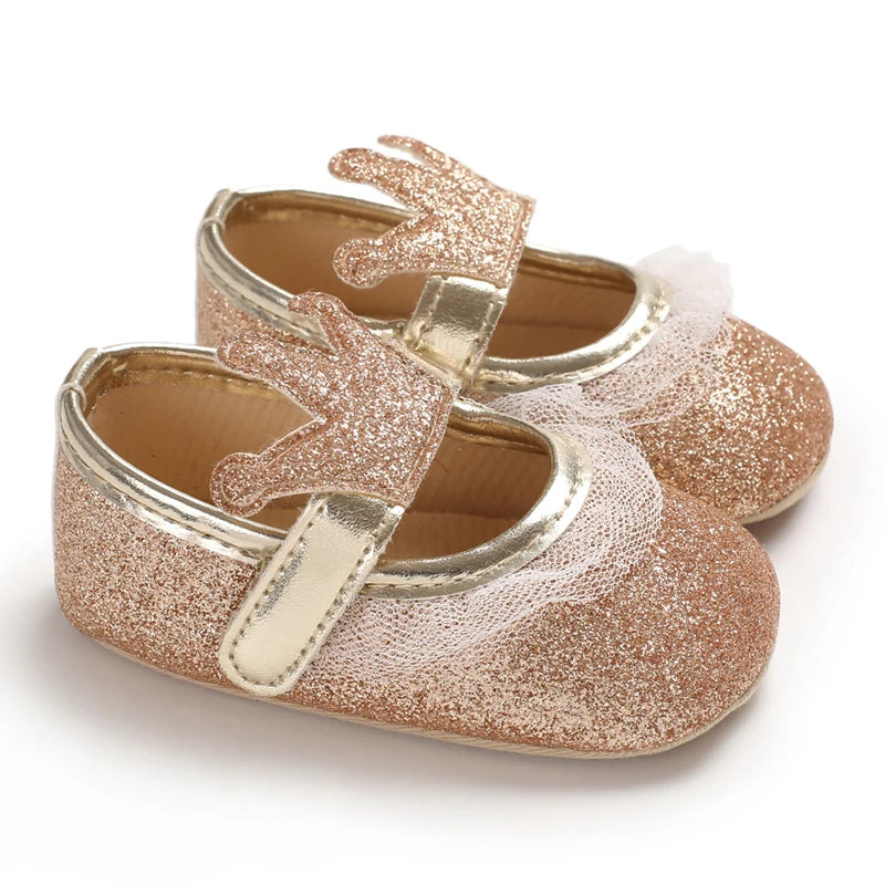 Fashionable Series Baby Shoes Girl Baby Cute Bow PU Princess Shoes Soft Cloth Sole Comfortable Walking Shoes Spring and Autumn