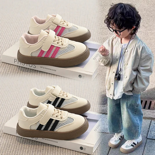 Casual Shoes for Girls Boys Soft Bottom Anti-slippery Chic Air-mesh Baby Walk Shoe