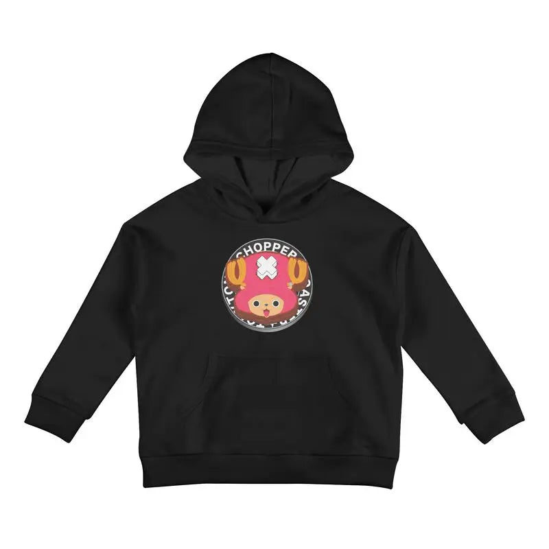 Kids New Autumn Winter One Piece Chopper Sports Black Children's Long Sleeved Hooded Pocket Hoodie Anime PAINT Cosplay Xmas Gift