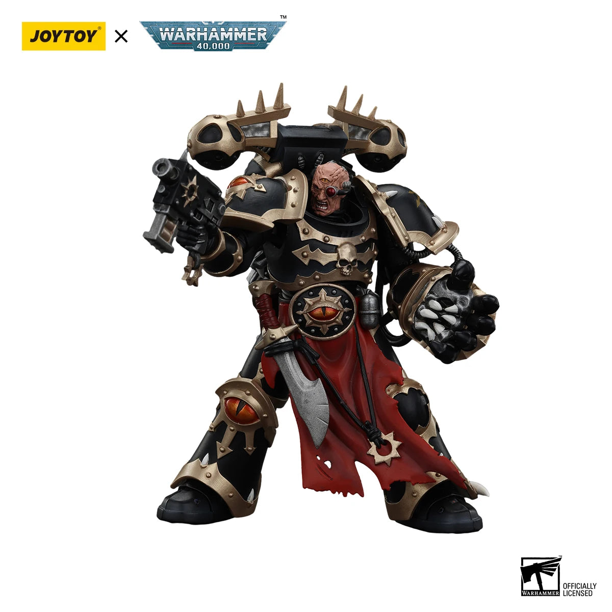 JOYTOY Warhammer 40K 1/18 Action Figure Chaos Space Marines Black Legion Chosen Champion Anime Figures Toys Model