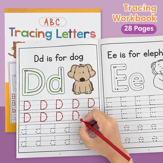 Tracing Letters A-Z Uppercase and Lowercase Writing and Coloring Workbook Preschool English Learning Montessori A4 Size