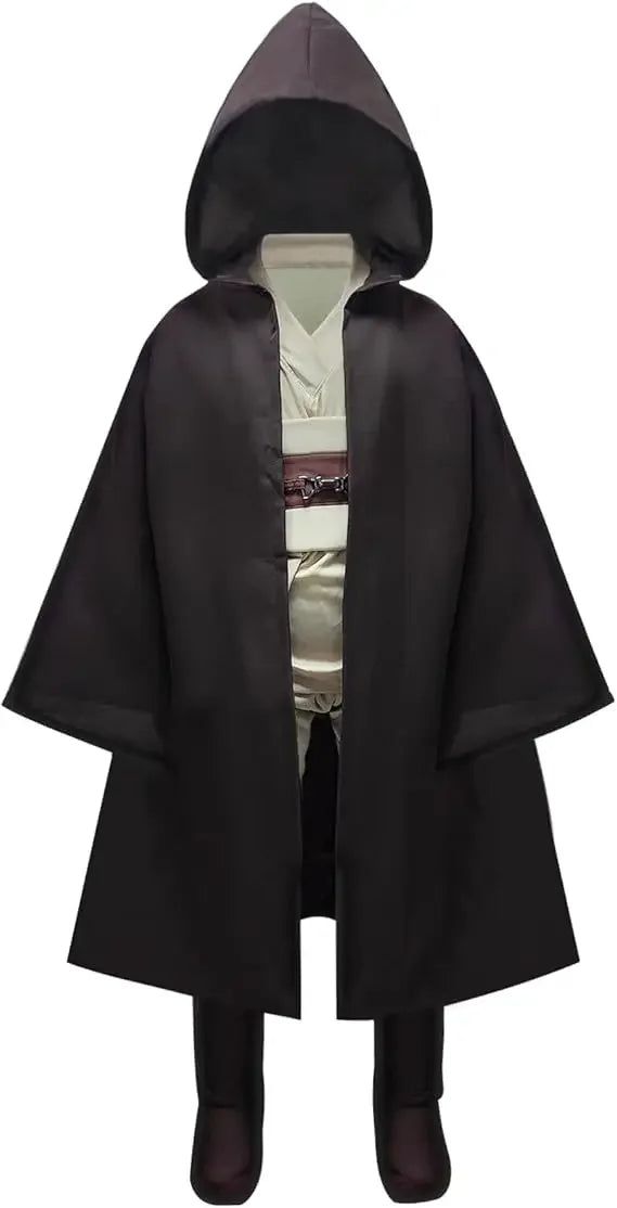 Fantasy Jedi Cosplay Kids Anakin Costume Obi Wan Kenobi Uniform Suit Anakin Skywalker  Robe Belt Halloween Carnival Party Suit