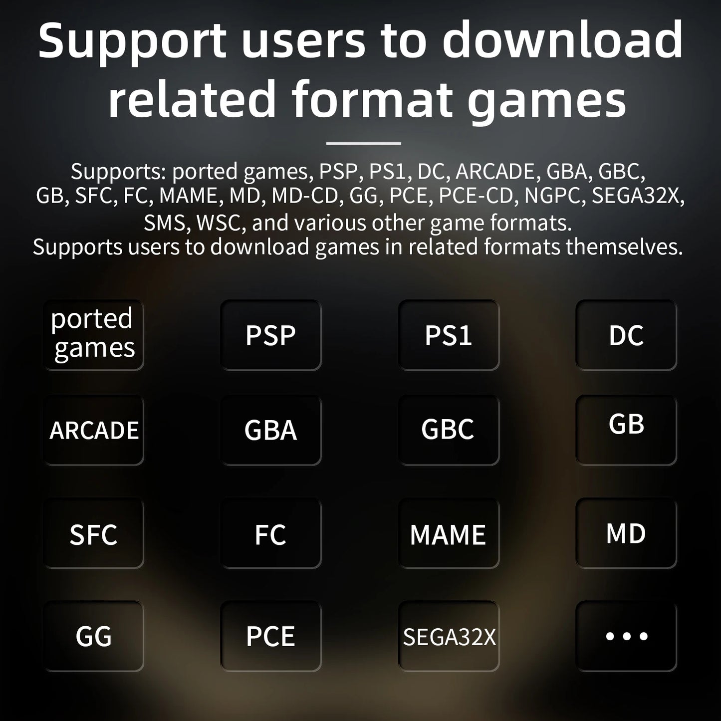 Mini Handheld Game Console 2.83" 640*480 IPS Screen Linux System Supports E-book TV-HDMI-Output 64GB 5000+ Games