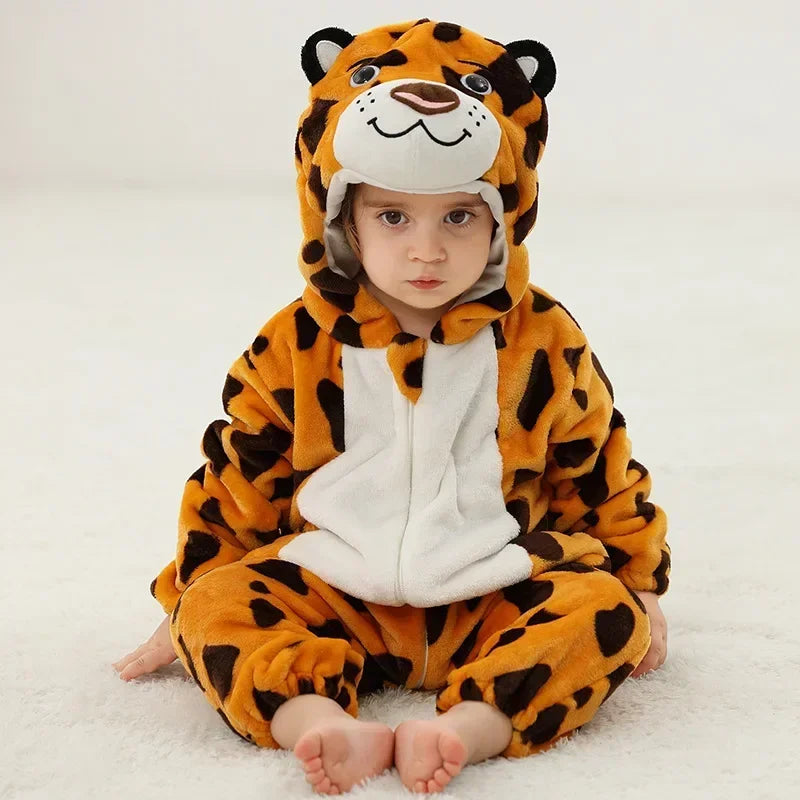 Baby Rompers Winter Lion Costume For Girls Boys Toddler Animal Jumpsuit Infant Clothes Pajamas Kids Overalls