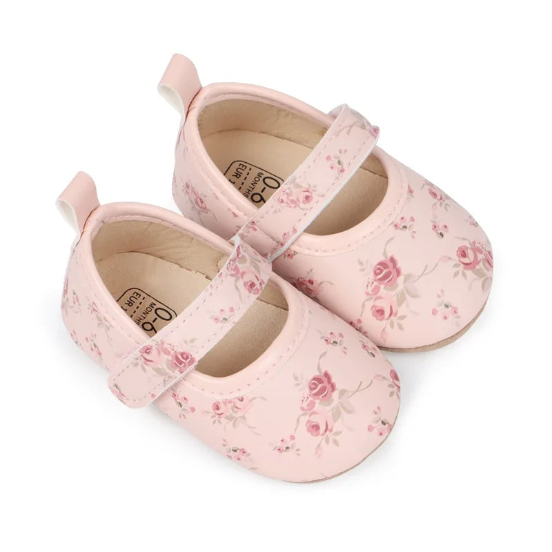 Infant Girls Sparkly Sequin Mary Jane Shoes Glittery Soft PU Leather Non-slip Sole First Walker Shoes for Toddlers