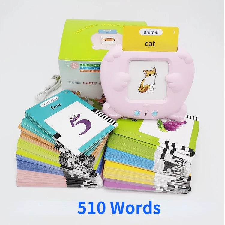 Talking Flash Cards Early Educational Toys  Baby Boys Girls Preschool Learning Reading Machine  Interactive Gift