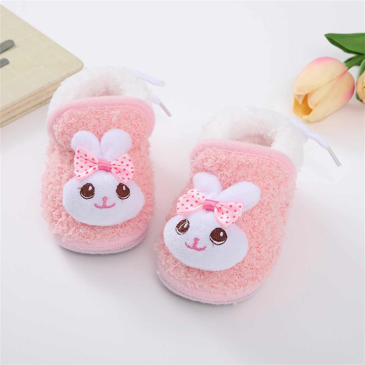 Infant Snow Boots Cozy Soft Sole Anti-Slip Winter Shoes for Babies First Walker Toddler Shoes for Boys and Girls